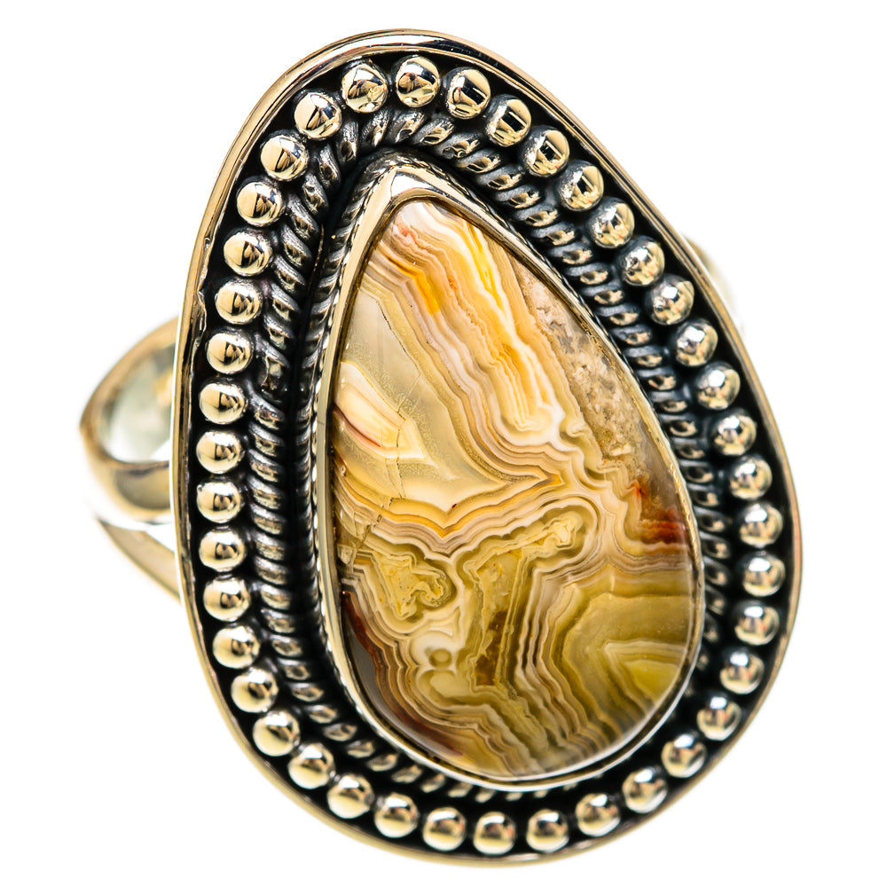Laguna Lace Agate Rings handcrafted by Anasilvercos - RING104174 - Photo 2
