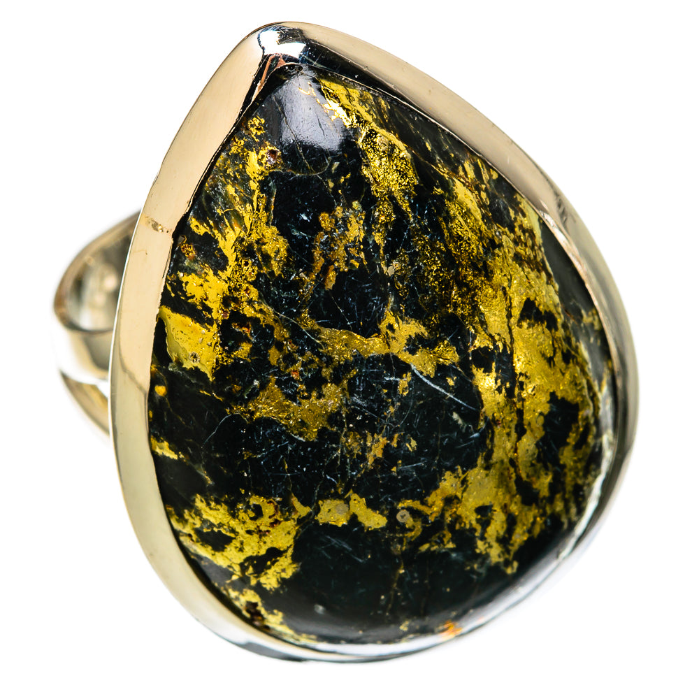 Pyrite In Black Onyx Rings handcrafted by Anasilvercos - RING104182 - Photo 2