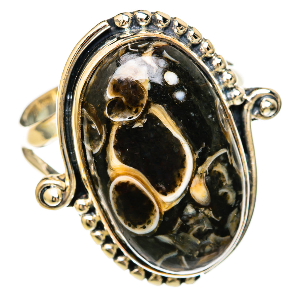 Turritella Agate Rings handcrafted by Anasilvercos - RING104195 - Photo 2