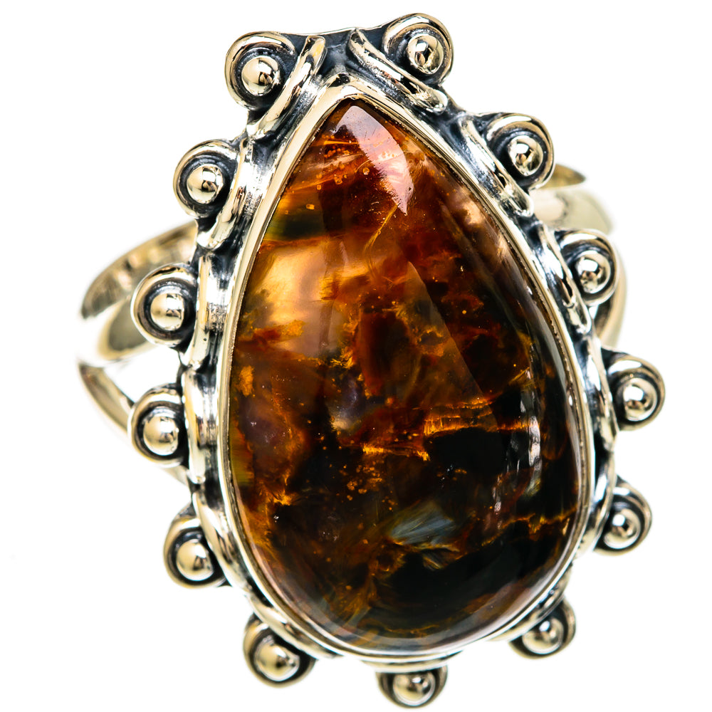 Golden Pietersite Rings handcrafted by Anasilvercos - RING104244 - Photo 2