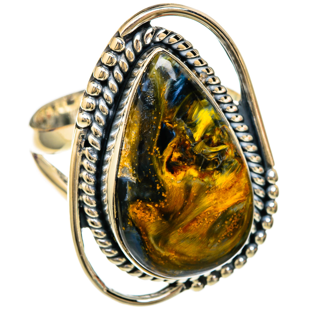 Golden Pietersite Rings handcrafted by Anasilvercos - RING104266 - Photo 2