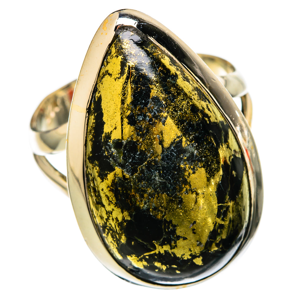 Pyrite In Black Onyx Rings handcrafted by Anasilvercos - RING104278 - Photo 2