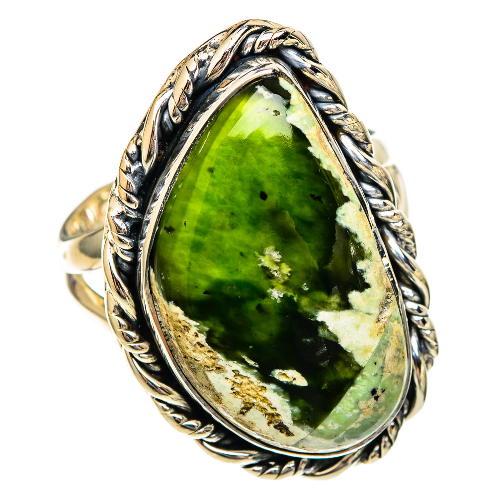 Australian Green Opal Rings handcrafted by Anasilvercos - RING104321 - Photo 2