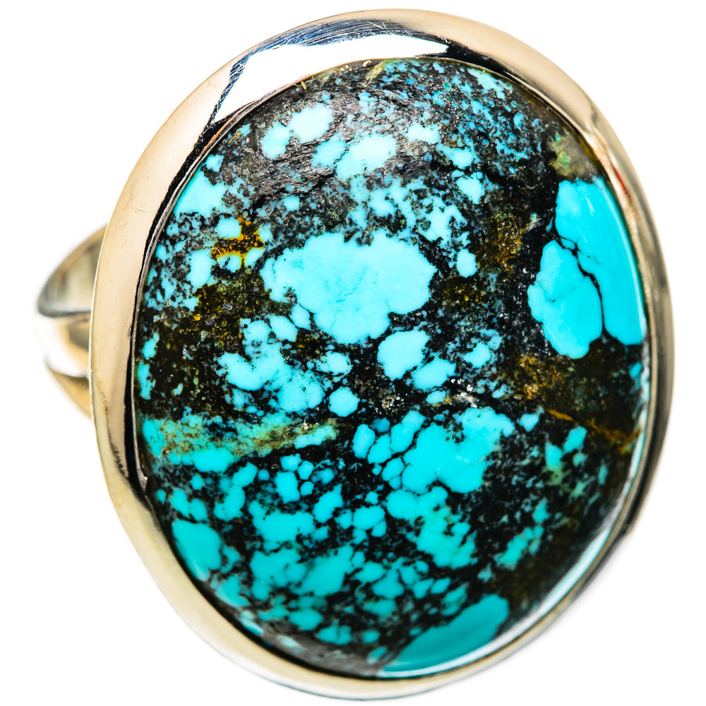 Tibetan Turquoise Rings handcrafted by Anasilvercos - RING104346 - Photo 2
