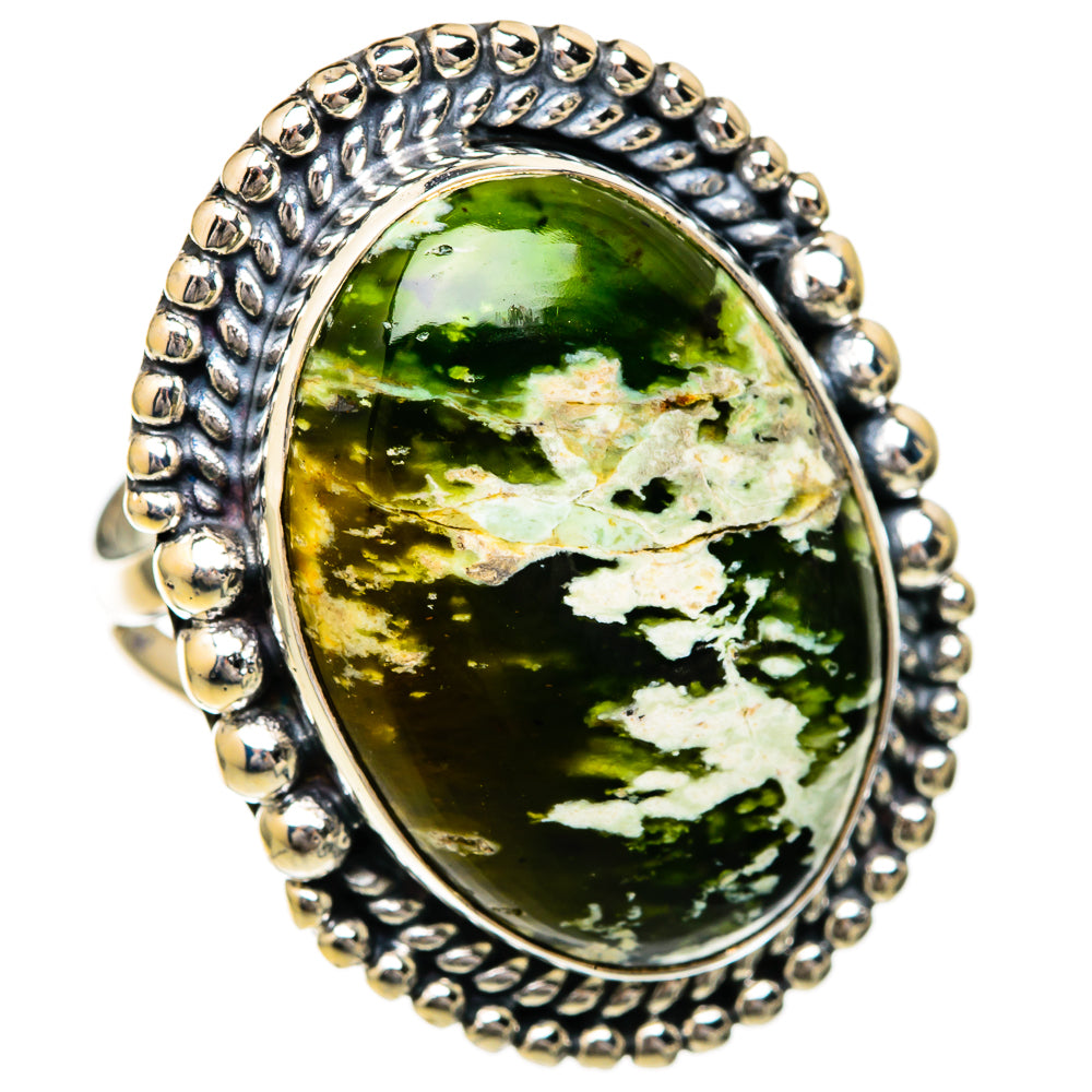Australian Green Opal Rings handcrafted by Anasilvercos - RING104383 - Photo 2
