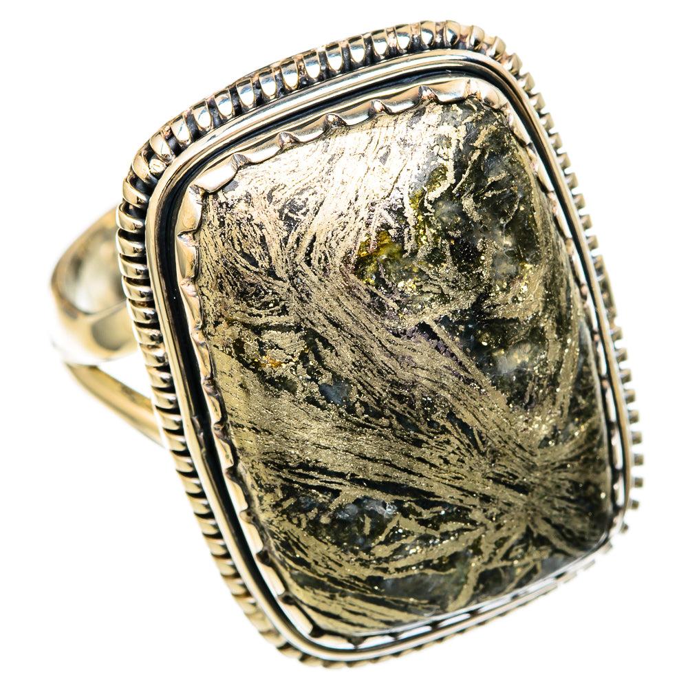 Pyrite Agate Rings handcrafted by Anasilvercos - RING104404 - Photo 2