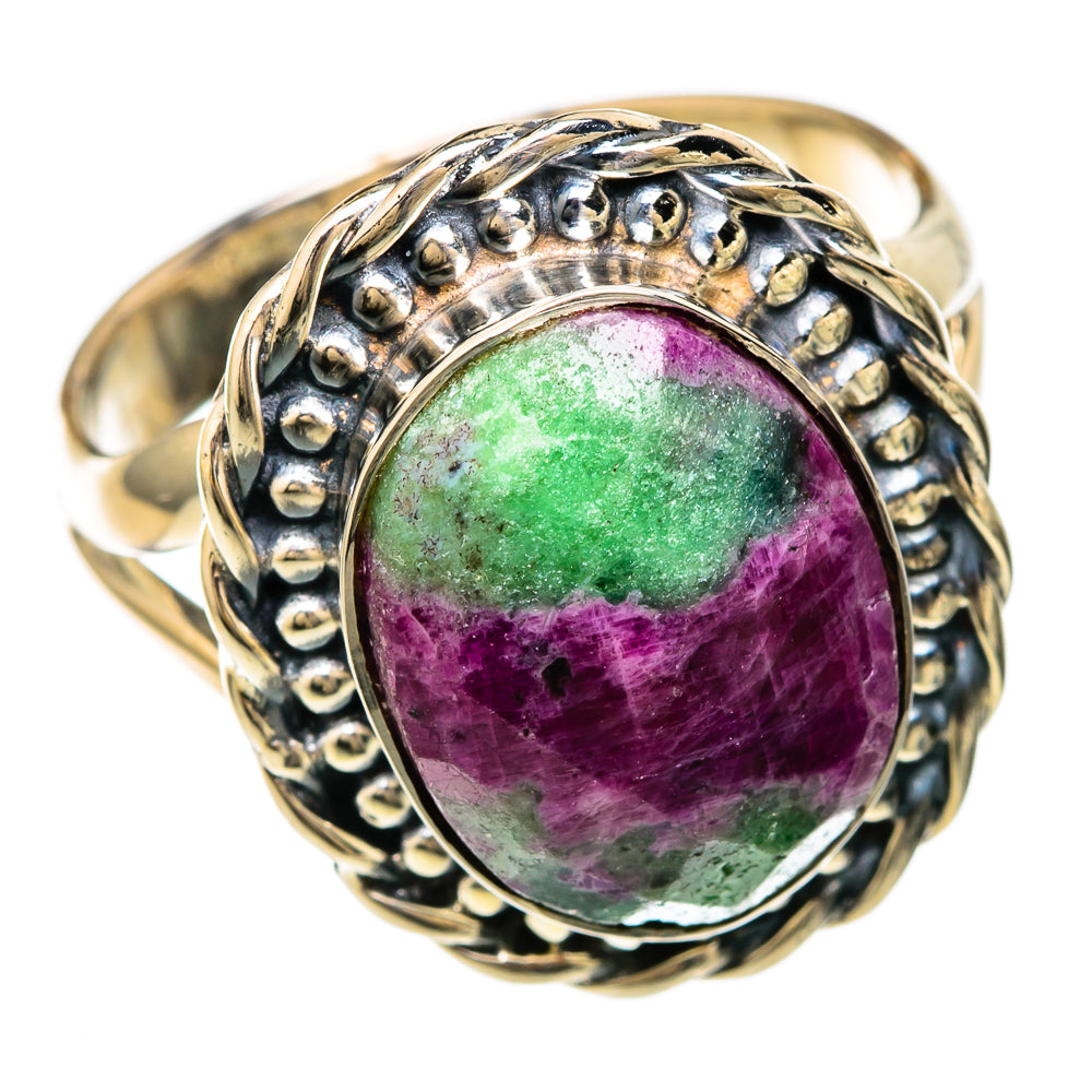Ruby Zoisite Rings handcrafted by Anasilvercos - RING104437 - Photo 2