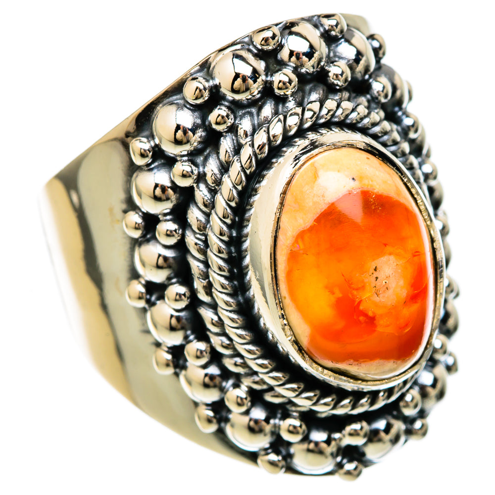 Mexican Fire Opal Rings handcrafted by Anasilvercos - RING104439 - Photo 2