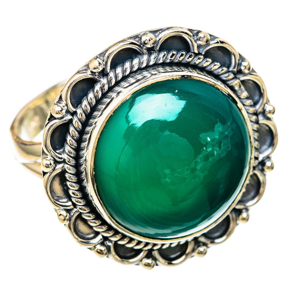Green Onyx Rings handcrafted by Anasilvercos - RING104489 - Photo 2