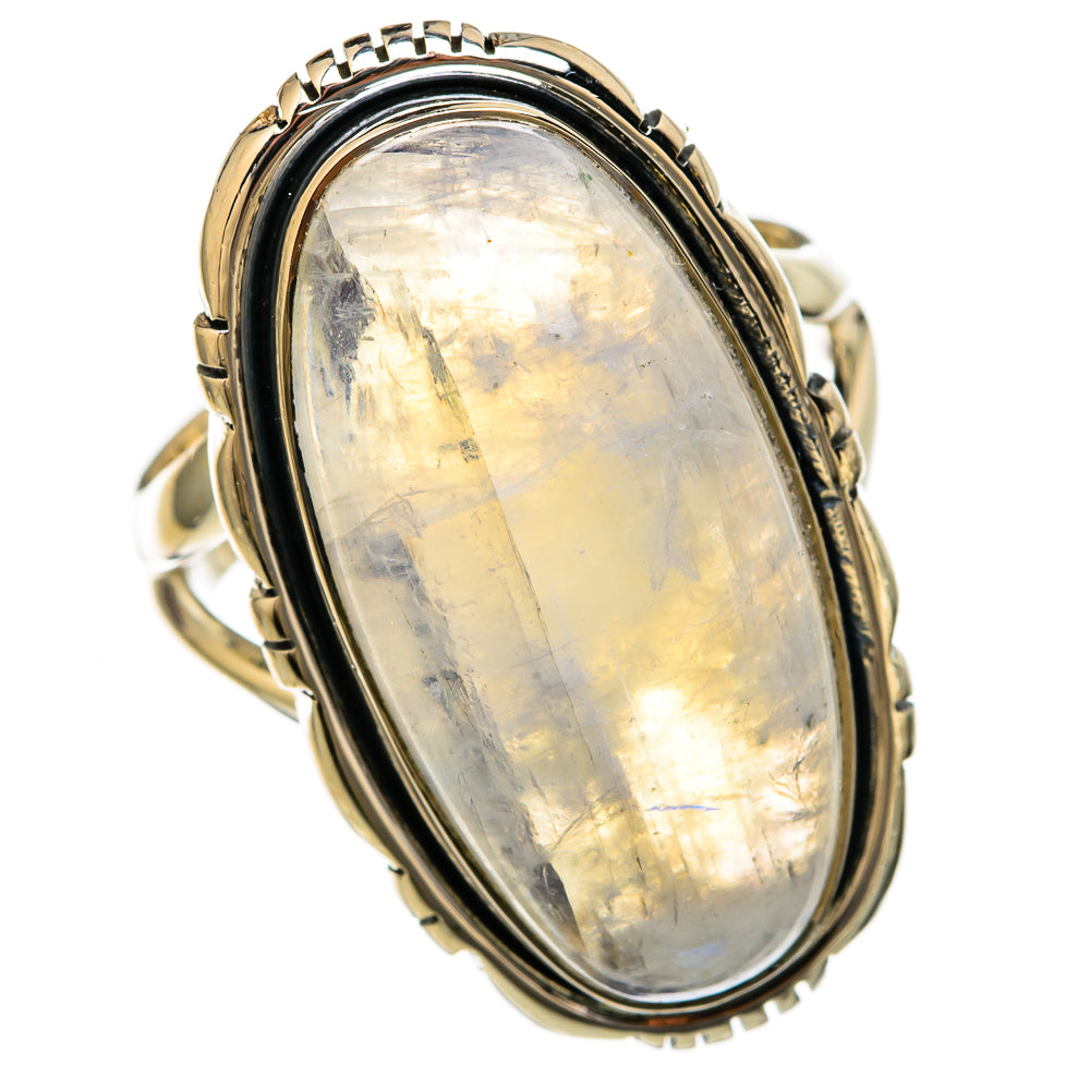 Rainbow Moonstone Rings handcrafted by Anasilvercos - RING104501 - Photo 2