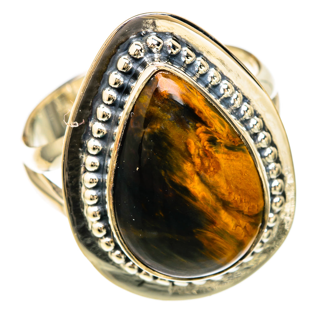 Golden Pietersite Rings handcrafted by Anasilvercos - RING104518 - Photo 2