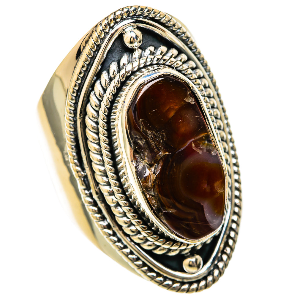 Mexican Fire Agate Rings handcrafted by Anasilvercos - RING104600 - Photo 2