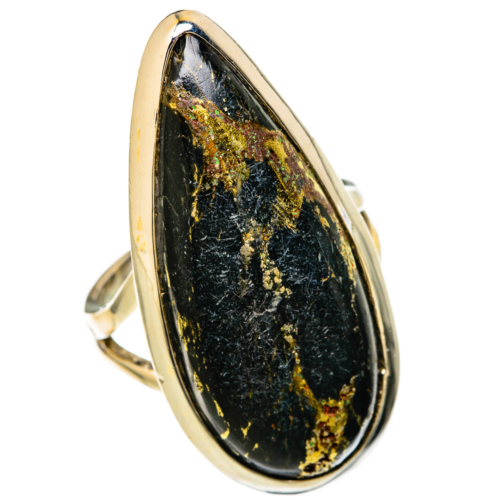 Pyrite Agate Rings handcrafted by Anasilvercos - RING104609 - Photo 2