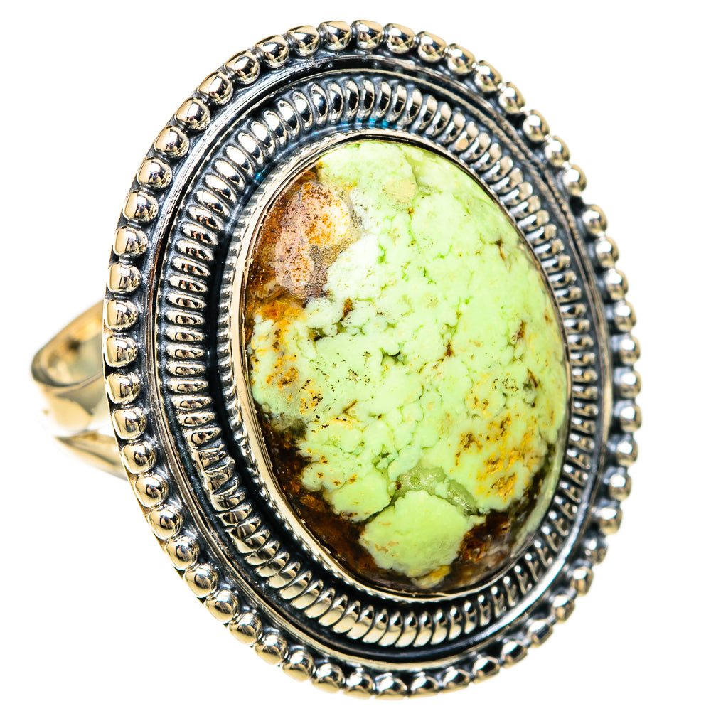 Lemon Chrysoprase Rings handcrafted by Anasilvercos - RING104620 - Photo 2