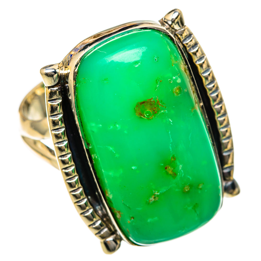 Chrysoprase Rings handcrafted by Anasilvercos - RING104665 - Photo 2