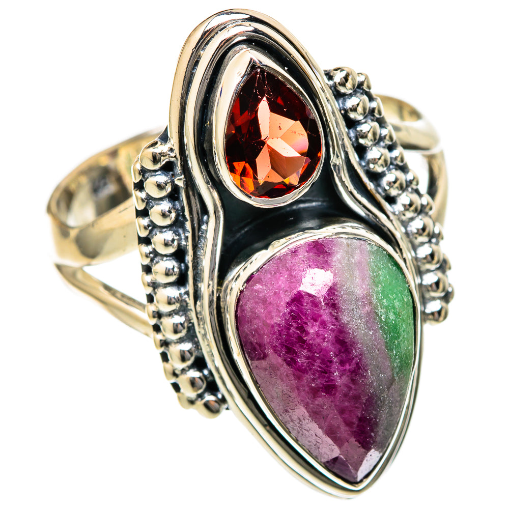 Ruby Zoisite Rings handcrafted by Anasilvercos - RING104679 - Photo 2