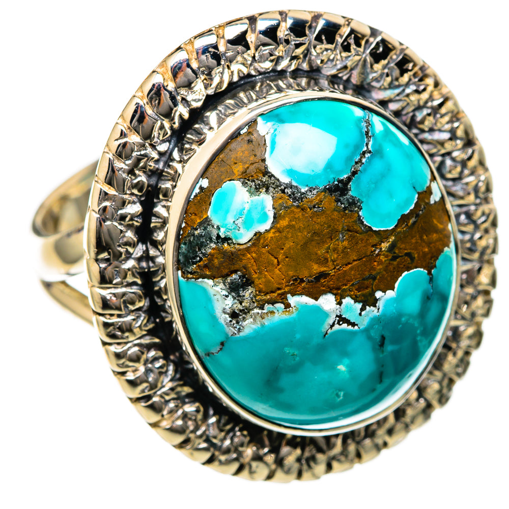 Tibetan Turquoise Rings handcrafted by Anasilvercos - RING104683 - Photo 2