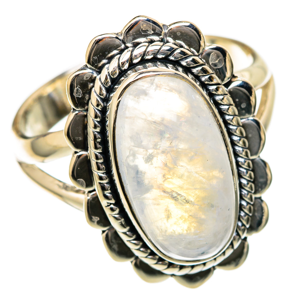 Rainbow Moonstone Rings handcrafted by Anasilvercos - RING104705 - Photo 2
