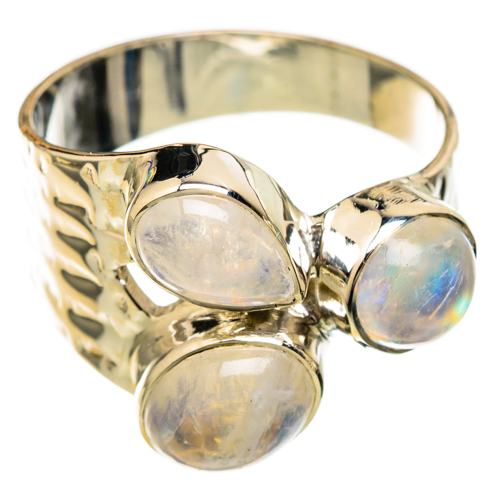 Rainbow Moonstone Rings handcrafted by Anasilvercos - RING104746 - Photo 2