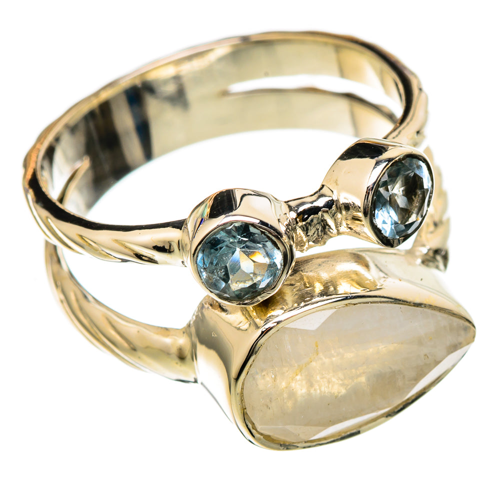 Rainbow Moonstone Rings handcrafted by Anasilvercos - RING104789 - Photo 2