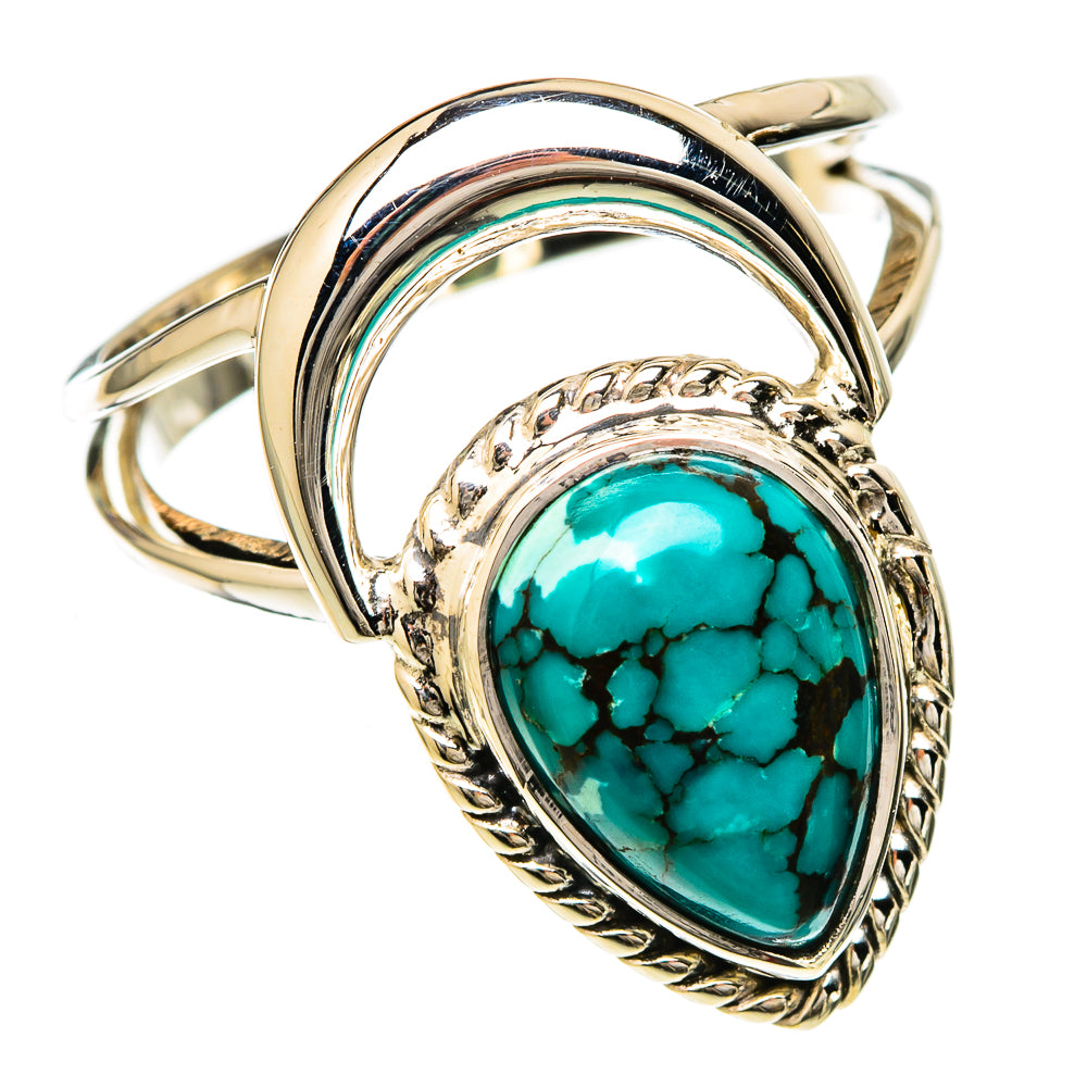 Tibetan Turquoise Rings handcrafted by Anasilvercos - RING104800 - Photo 2