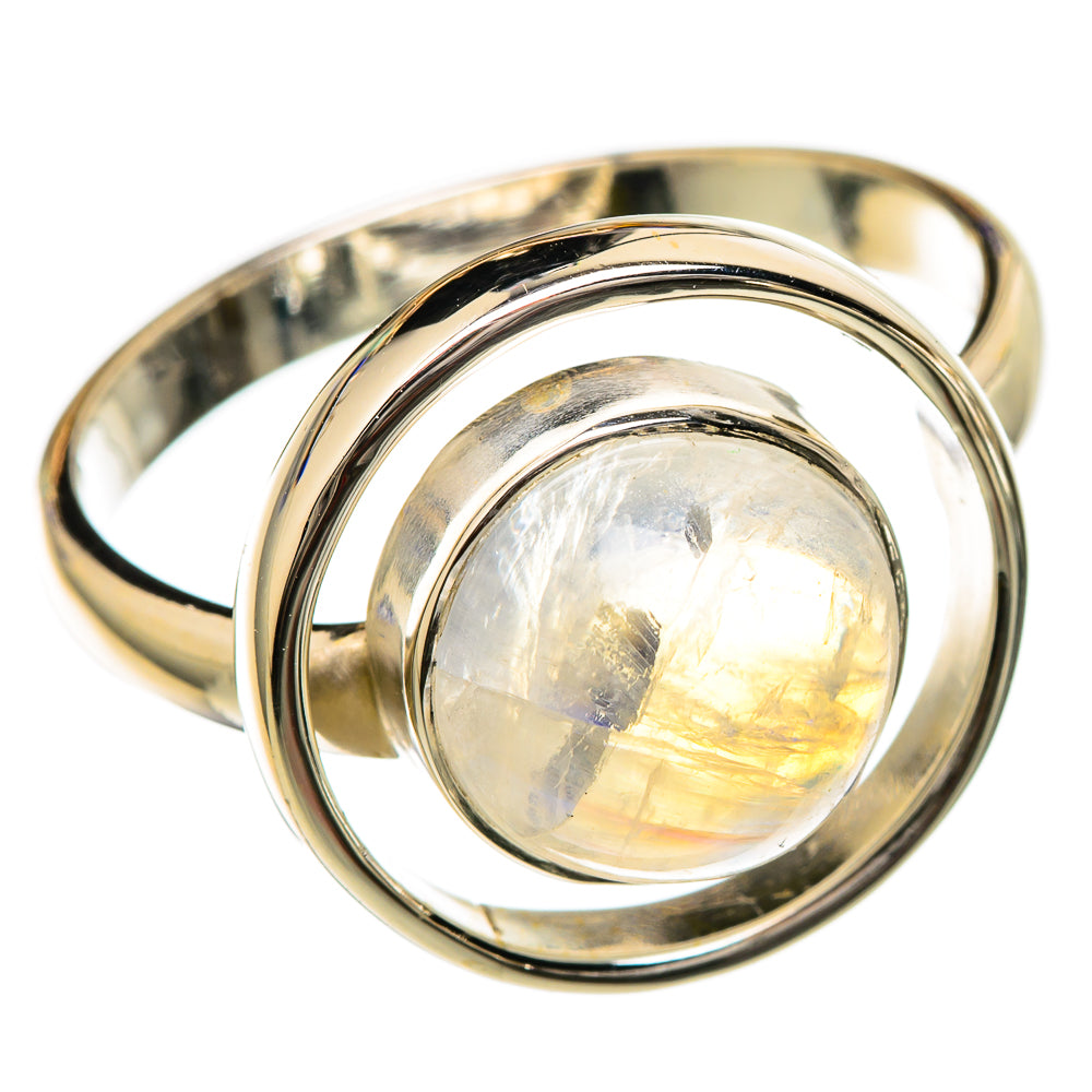 Rainbow Moonstone Rings handcrafted by Anasilvercos - RING104827 - Photo 2