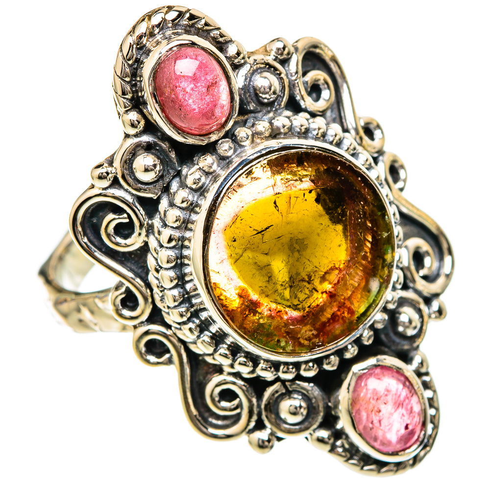 Watermelon Tourmaline Rings handcrafted by Anasilvercos - RING104832 - Photo 2