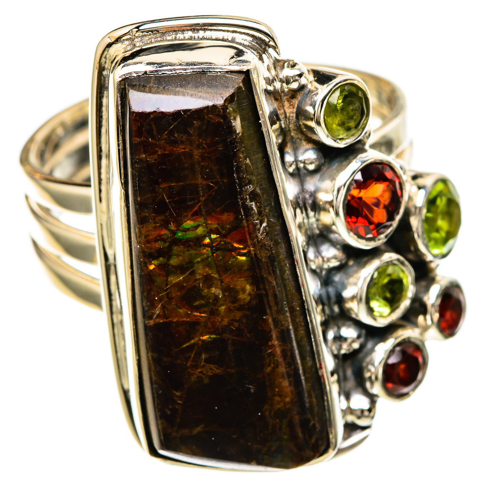 Ammolite Rings handcrafted by Anasilvercos - RING104834 - Photo 2