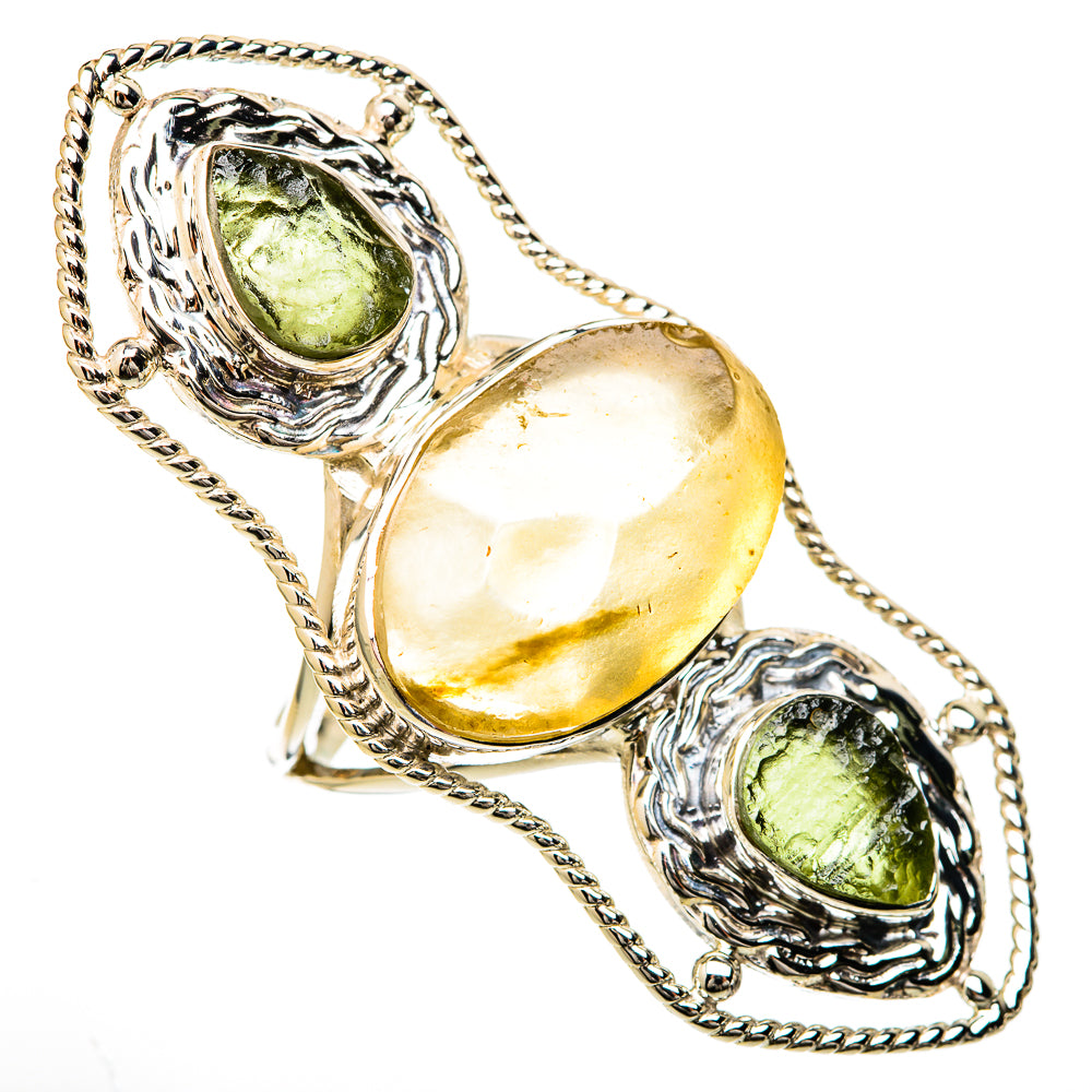 Libyan Desert Glass Rings handcrafted by Anasilvercos - RING104848 - Photo 2