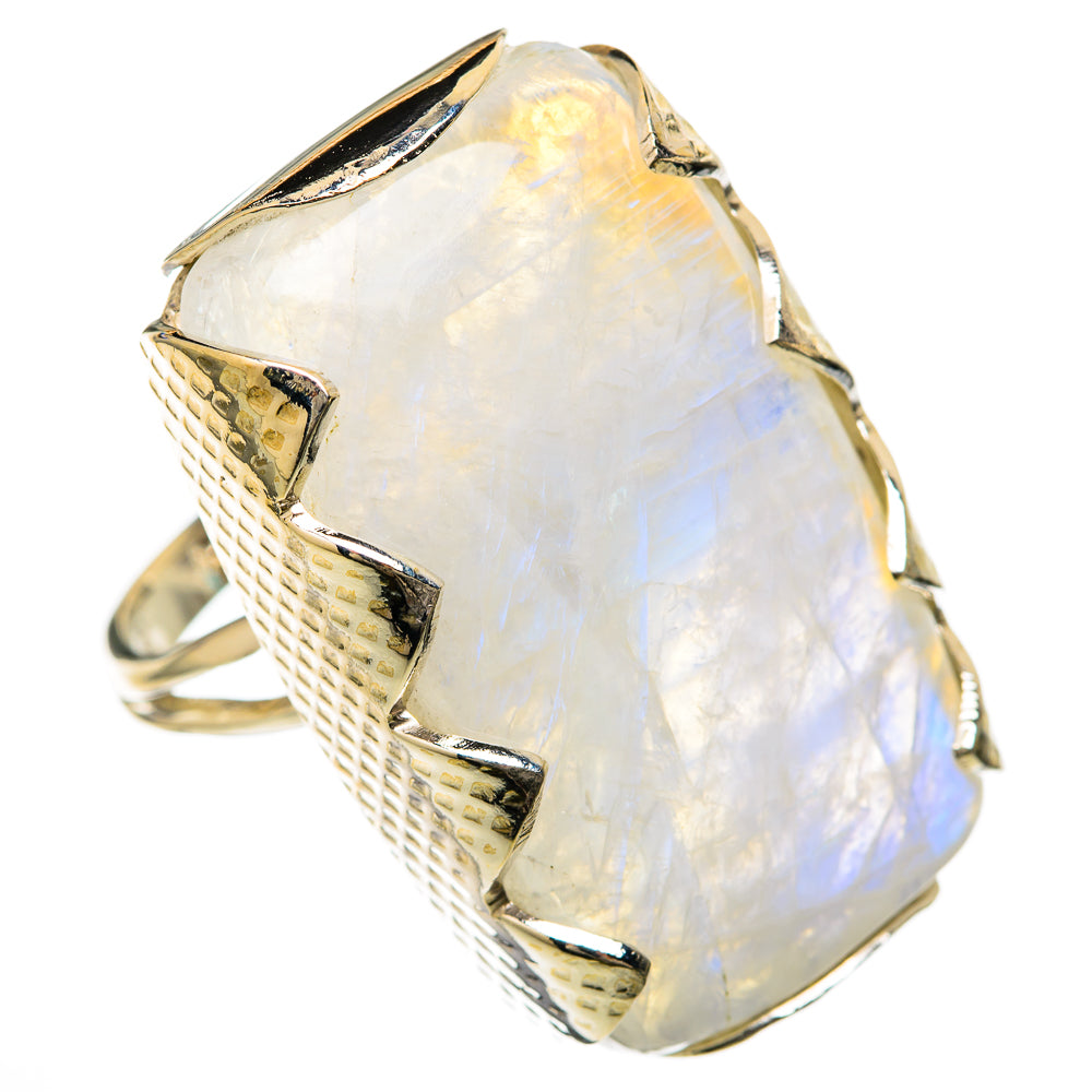 Rainbow Moonstone Rings handcrafted by Anasilvercos - RING104864 - Photo 2