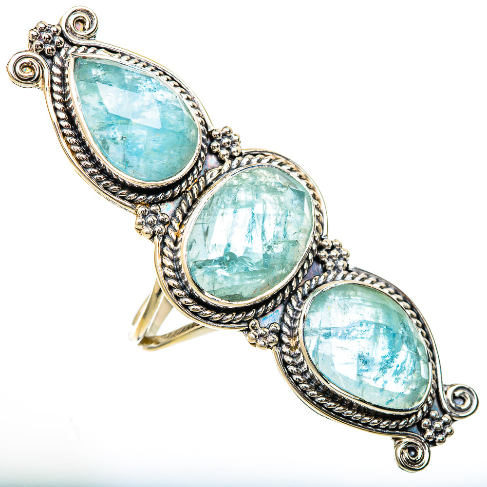 Aquamarine Rings handcrafted by Anasilvercos - RING104871 - Photo 2