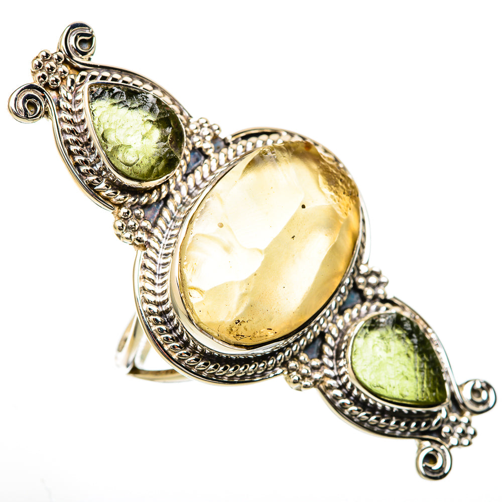 Libyan Desert Glass Rings handcrafted by Anasilvercos - RING104881 - Photo 2