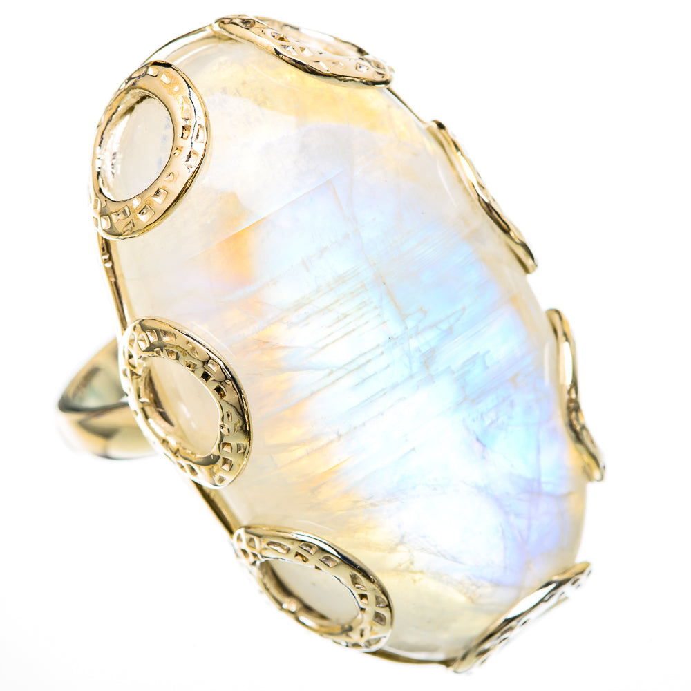 Rainbow Moonstone Rings handcrafted by Anasilvercos - RING104898 - Photo 2