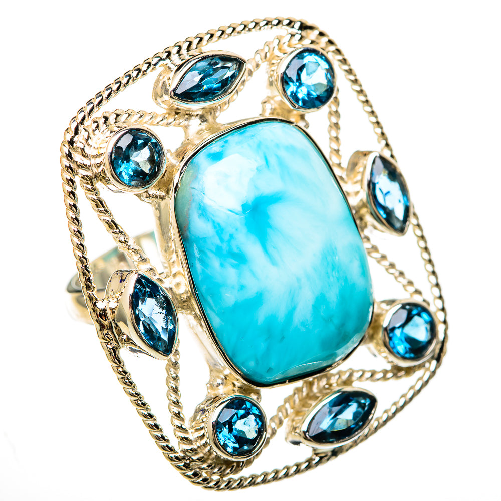 Larimar Rings handcrafted by Anasilvercos - RING104909 - Photo 2