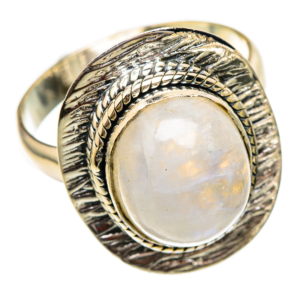 Rainbow Moonstone Rings handcrafted by Anasilvercos - RING104929 - Photo 2