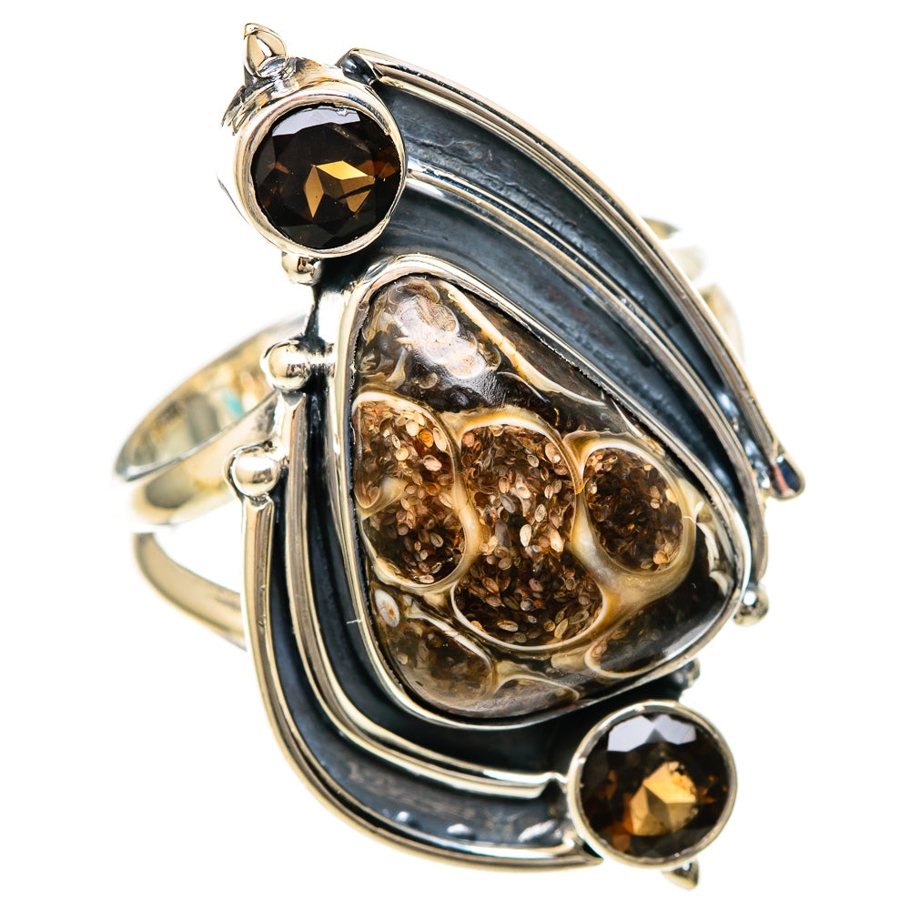 Turritella Agate Rings handcrafted by Anasilvercos - RING104945 - Photo 2