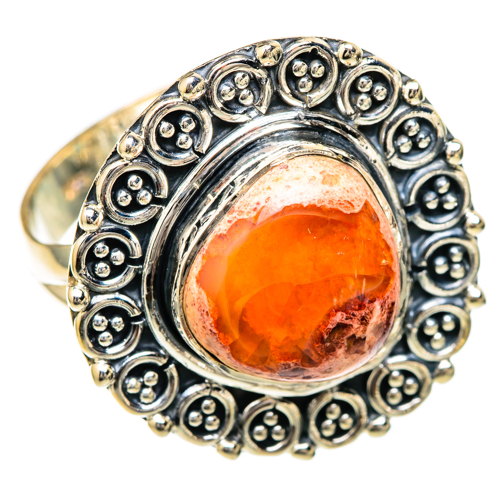 Mexican Fire Opal Rings handcrafted by Anasilvercos - RING104994 - Photo 2