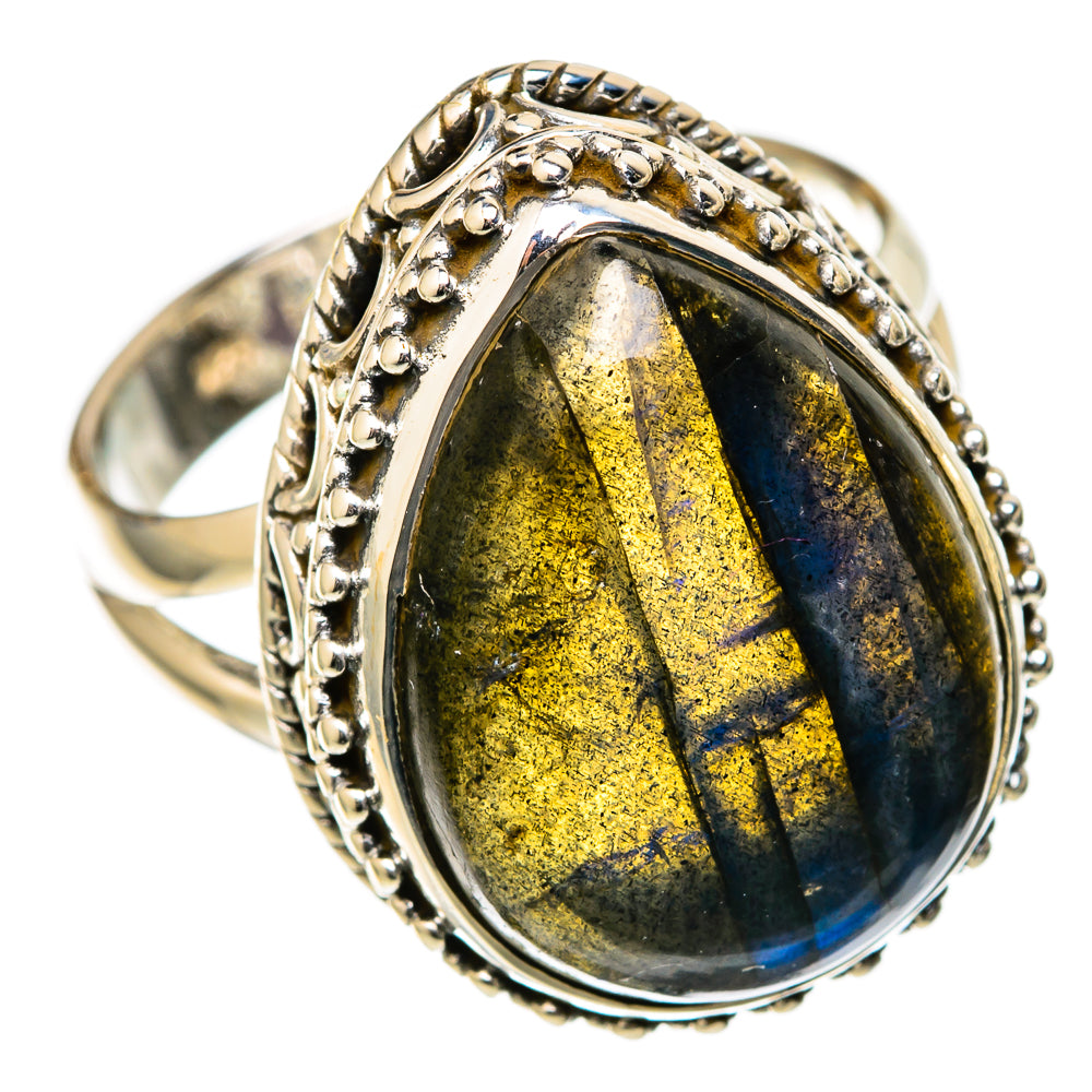 Labradorite Rings handcrafted by Anasilvercos - RING105015 - Photo 2