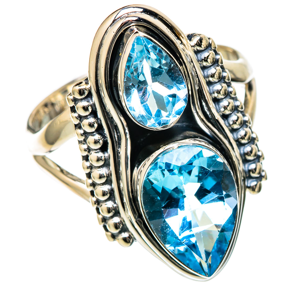 Blue Topaz Rings handcrafted by Anasilvercos - RING105018 - Photo 2