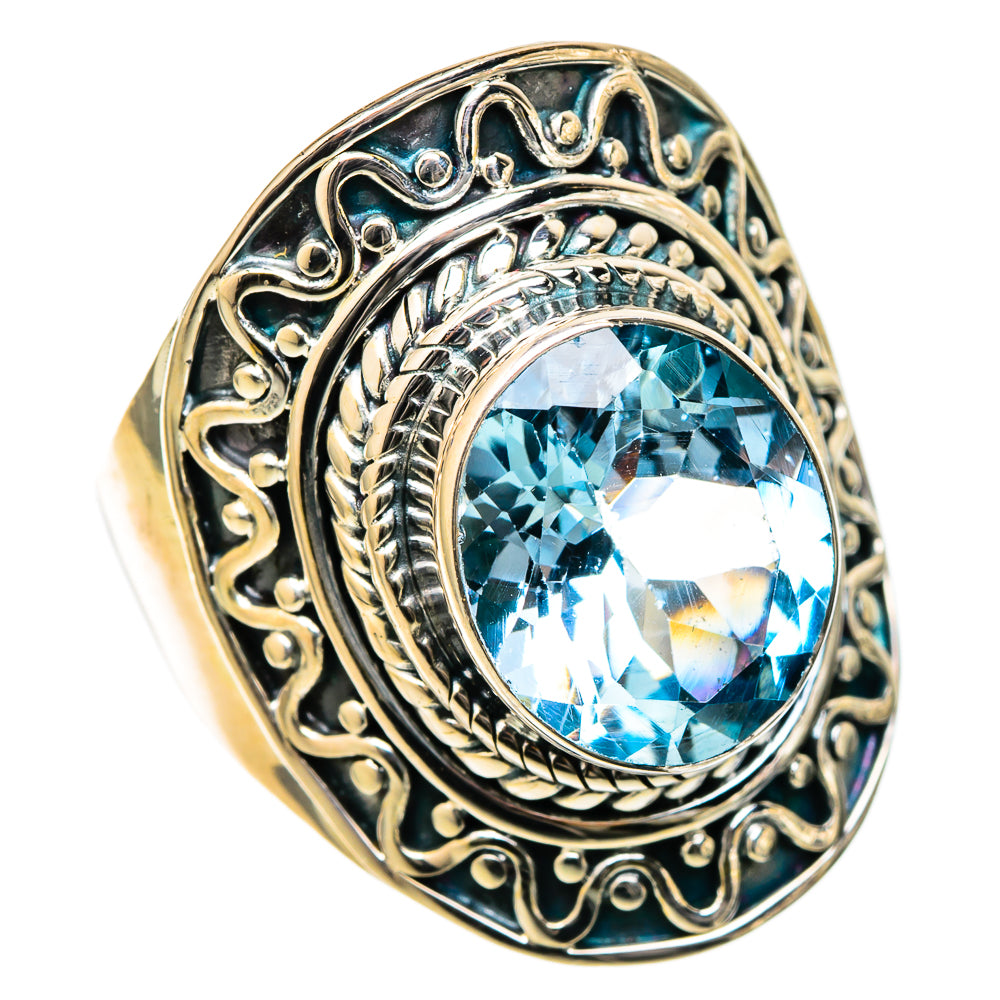 Blue Topaz Rings handcrafted by Anasilvercos - RING105090 - Photo 2