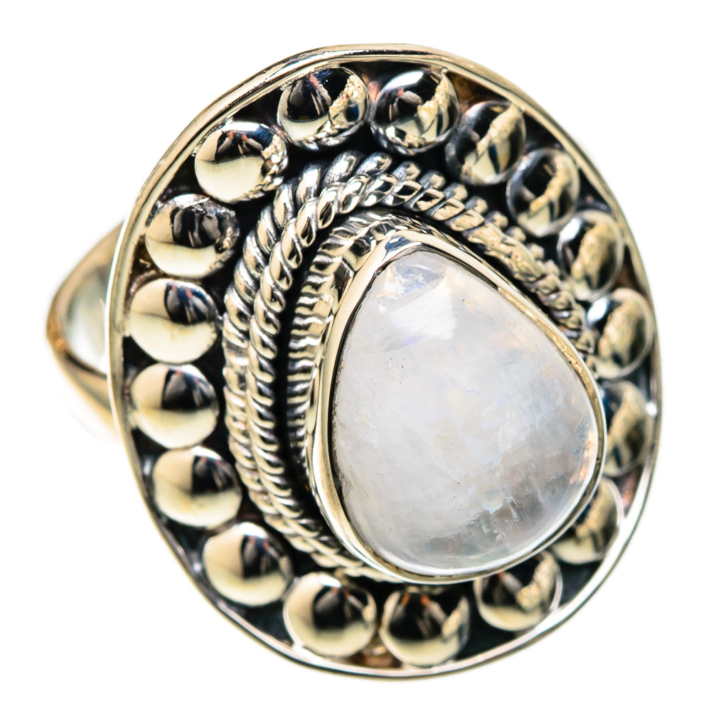 Rainbow Moonstone Rings handcrafted by Anasilvercos - RING105111 - Photo 2