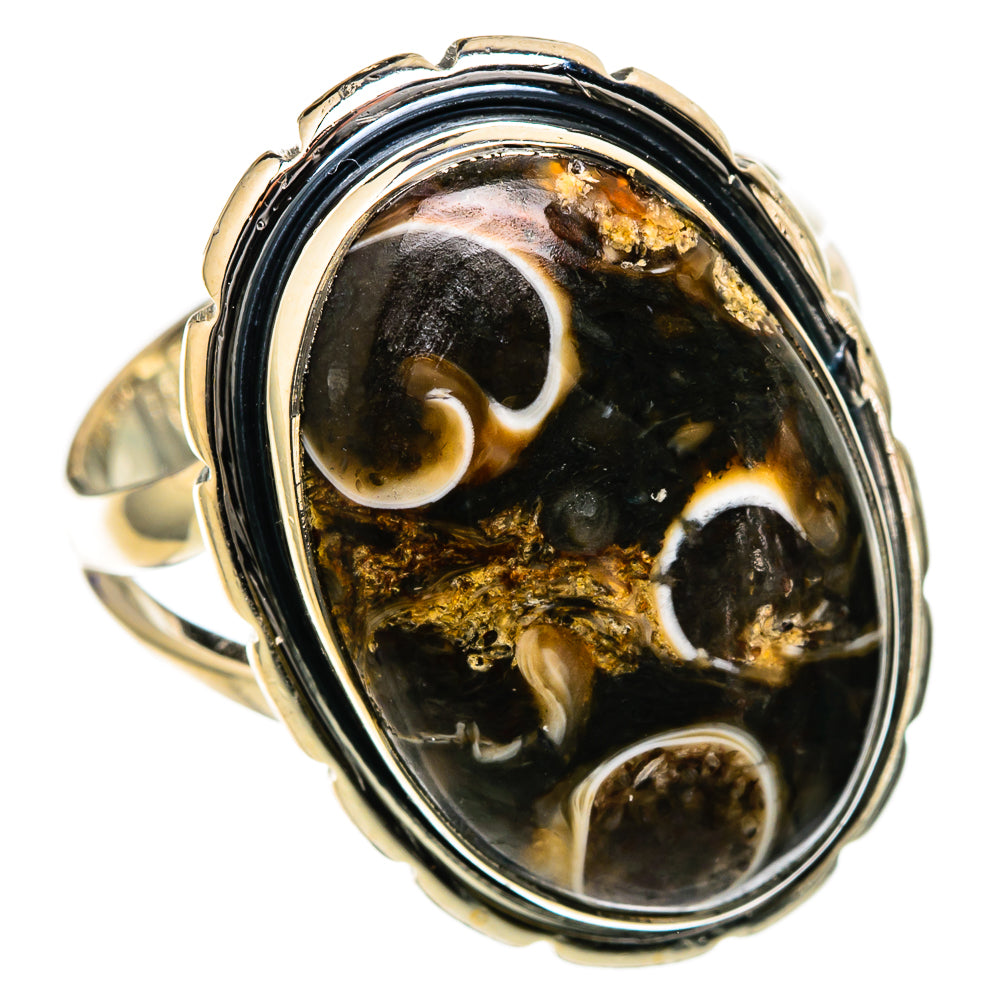 Turritella Agate Rings handcrafted by Anasilvercos - RING105161 - Photo 2