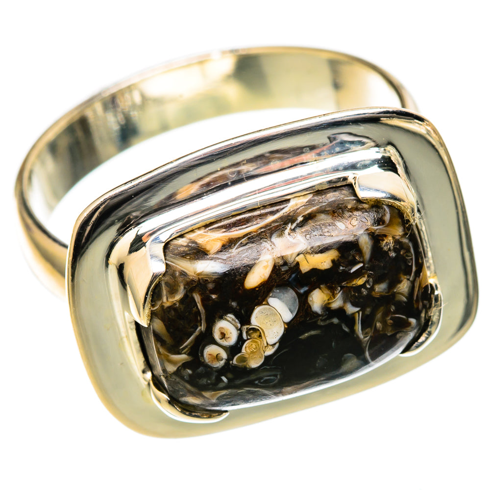 Turritella Agate Rings handcrafted by Anasilvercos - RING105181 - Photo 2