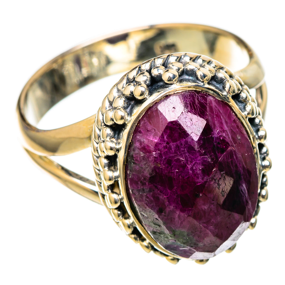 Ruby Zoisite Rings handcrafted by Anasilvercos - RING105210 - Photo 2