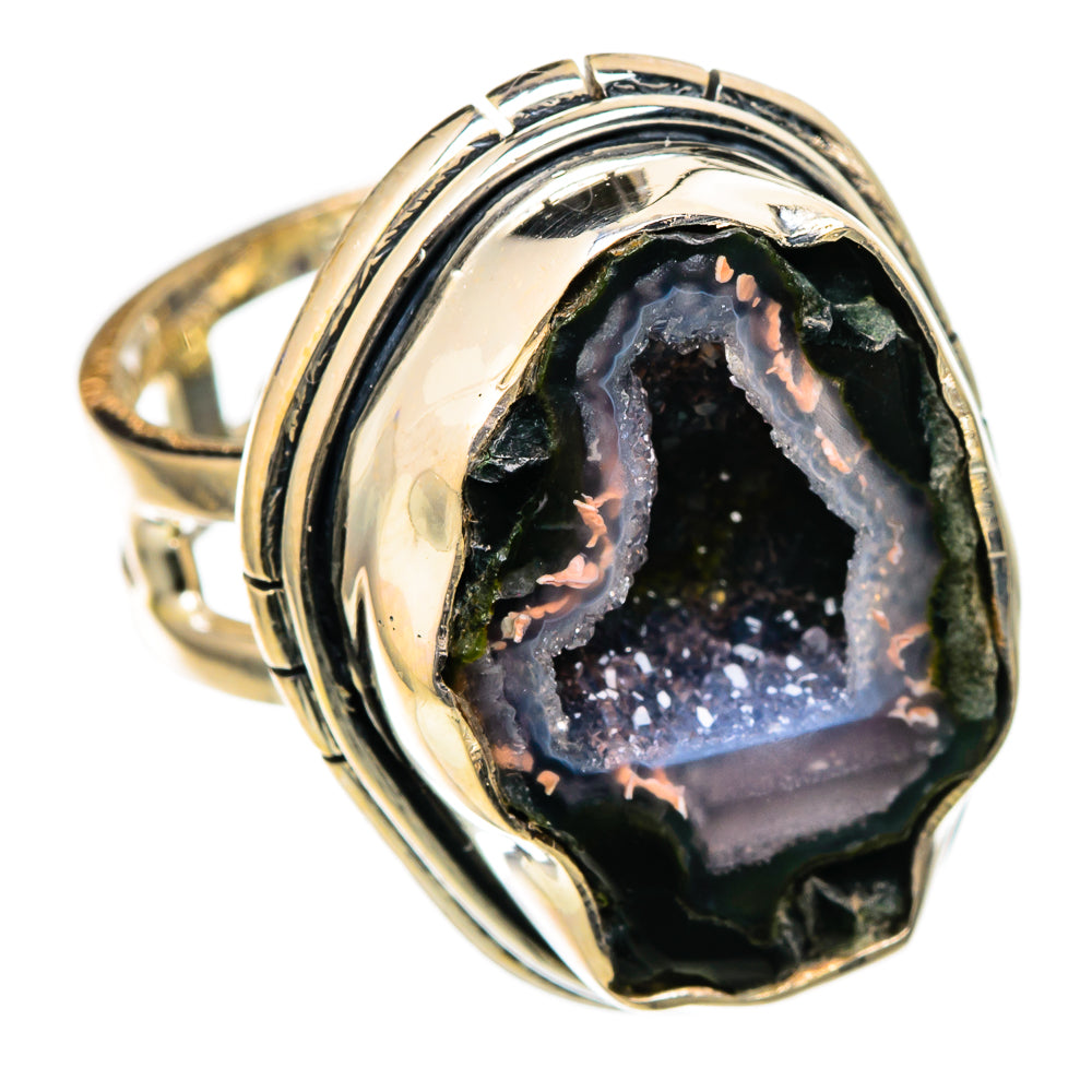 Coconut Geode Druzy Rings handcrafted by Anasilvercos - RING105214 - Photo 2