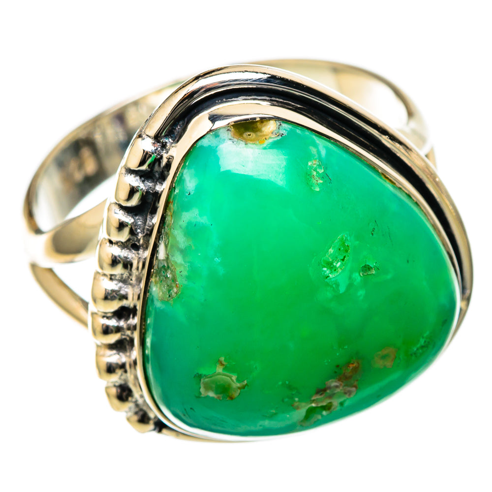 Chrysoprase Rings handcrafted by Anasilvercos - RING105248 - Photo 2