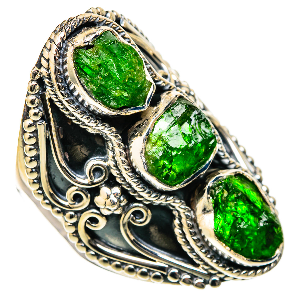 Chrome Diopside Rings handcrafted by Anasilvercos - RING105280 - Photo 2