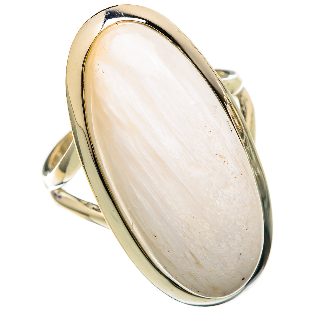 White Scolecite Rings handcrafted by Anasilvercos - RING105304 - Photo 2