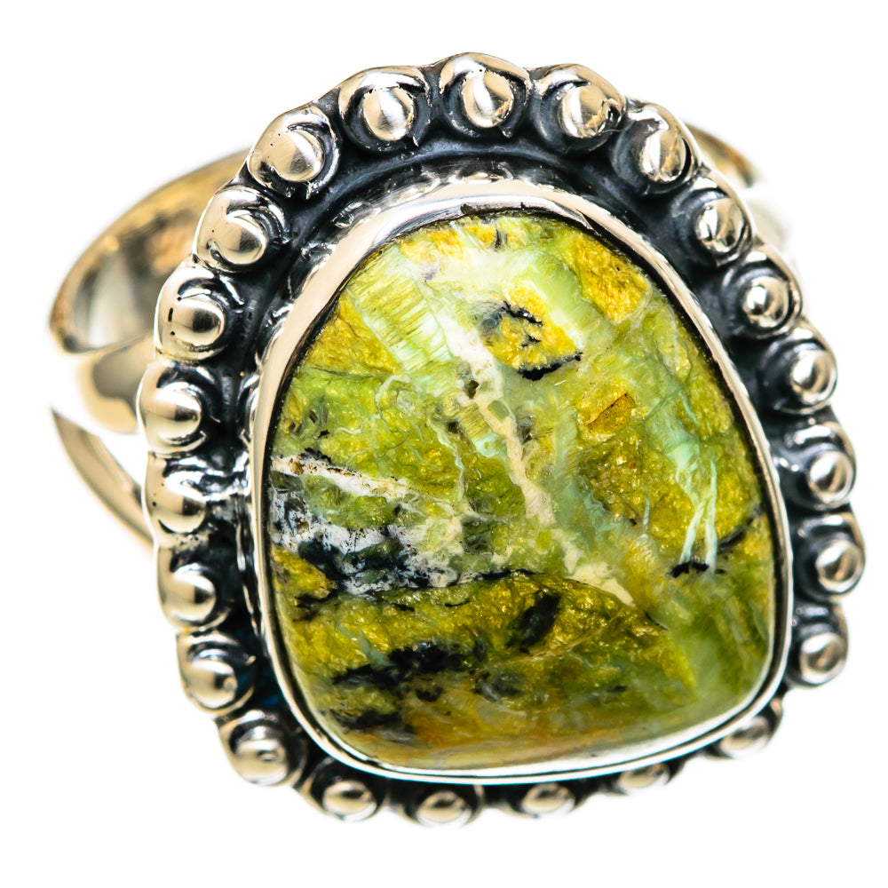 African Green Opal Rings handcrafted by Anasilvercos - RING105323 - Photo 2