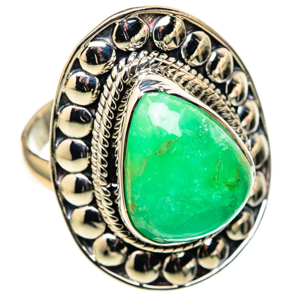 Chrysoprase Rings handcrafted by Anasilvercos - RING105325 - Photo 2